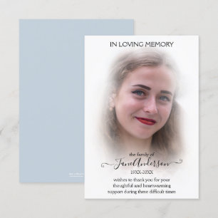Dream Cloud Sympathy Funeral Photo Tackyou Card Tack Kort