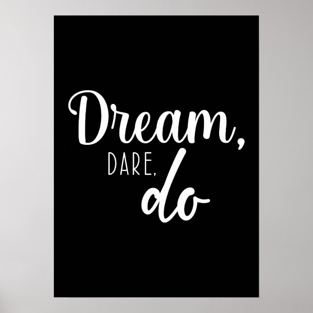 Dream, Dare, Do - Gym, Hustle, Success Poster (Framsidan)
