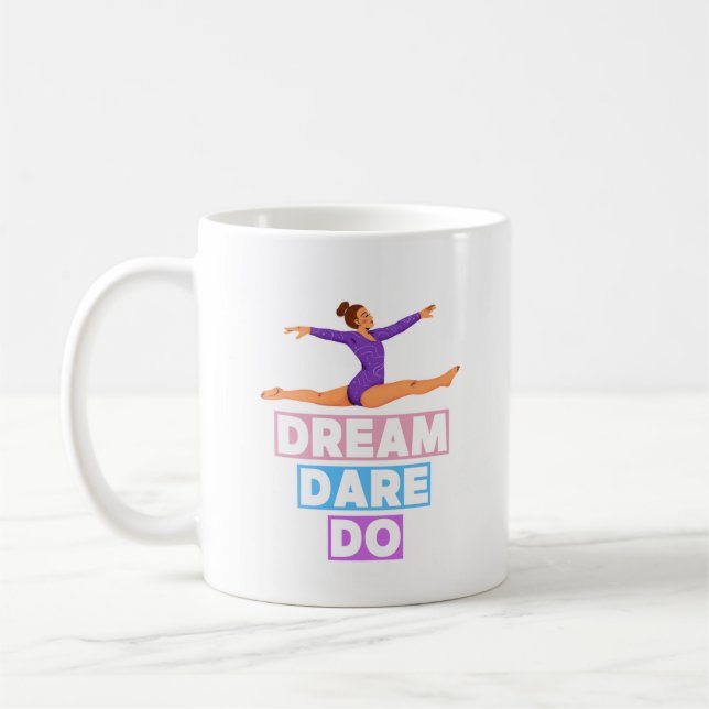 Dream Dare Do - Motivational Gymnastics Mugg (Vänster)