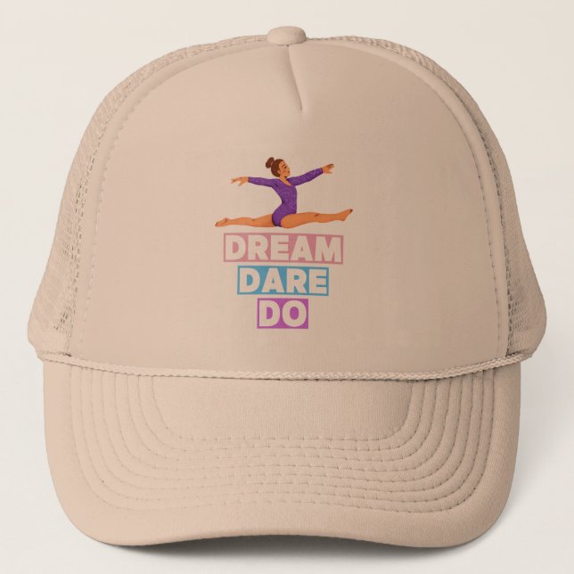 Dream Dare Do - Motivational Gymnastics Trucker Ha Keps (Framsida)