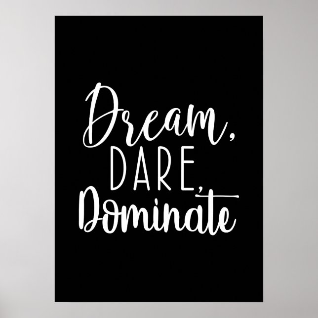 Dream, Dare, Dominate - Hustle, Gym, Success Poster (Framsidan)