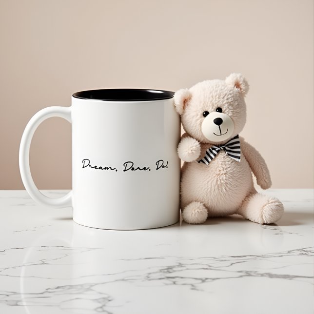 Dream, Dare! Inspirationsoffert Två-Tonad Mugg (Skapare uppladdad)