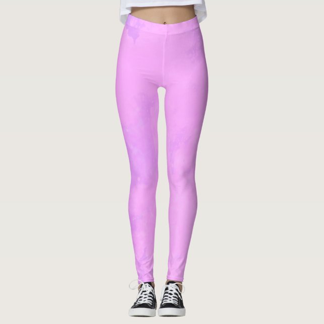 Dream-effekt målar pluttermoln rosa leggings (Framsida)