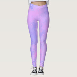 Dream-effekt målar pluttermoln rosa och lila leggings