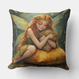 Dream Fairy Holding 2 Pillows Kudde