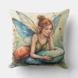 Dream Fairy Holding 2 Pillows Kudde