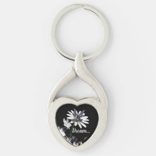 Dream Fairy Twisted Heart Silverfärgad Nyckelring
