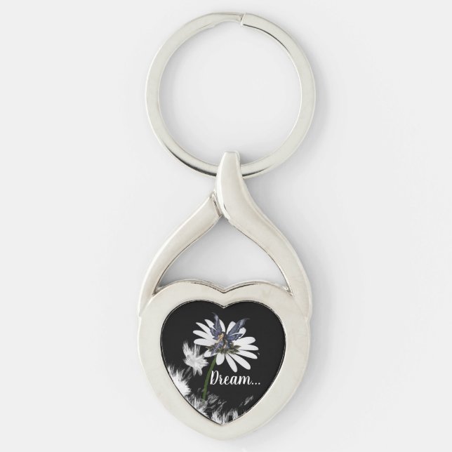 Dream Fairy Twisted Heart Silverfärgad Nyckelring (Framsidan)