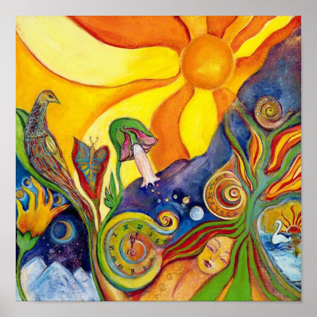 Dream Fantasy Modern Folk Art Alice Wonderland Poster (Framsidan)