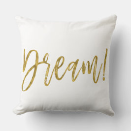 Dream Faux Gold Foil Pillow Kudde