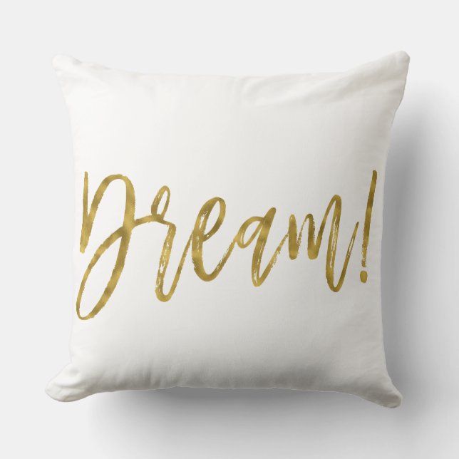 Dream Faux Gold Foil Pillow Kudde (Framsida)