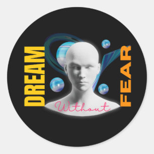 Dream Fear Classic Round Sticker Runt Klistermärke