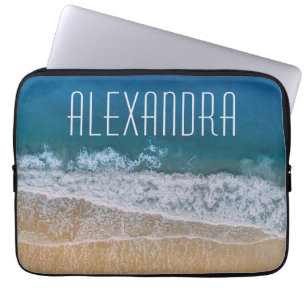 Dream Florida Tropical Sand Beach Customized Namn Laptop Fodral