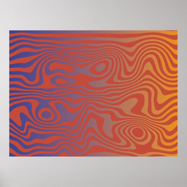 Dream Flow l Abstrakt Trippy Mönster - Nr. 01 Poster (Framsidan)
