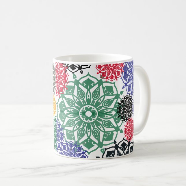 Dream Flower Art Mönster Kaffemugg (Framsida höger)