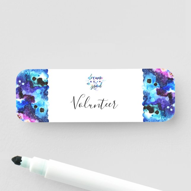 Dream. Försök. Gör Bra. Namnbricka (På plats)