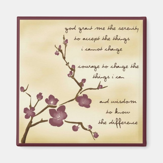 Dream Garden Serenity Prayer Magnet (Framsidan)