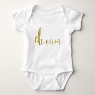 "Dream" Guld Typography Flicka Snyggt Chic T Shirt