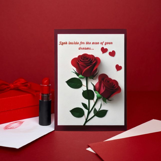Dream Guy Naughty Funny Girly Valentines kort (Skapare uppladdad)