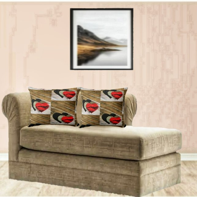 Dream Hearts A'Fallen Kudde (Decorate your home for February, with these romantic, Dream Hearts A'Fallen Throw Pillows!)