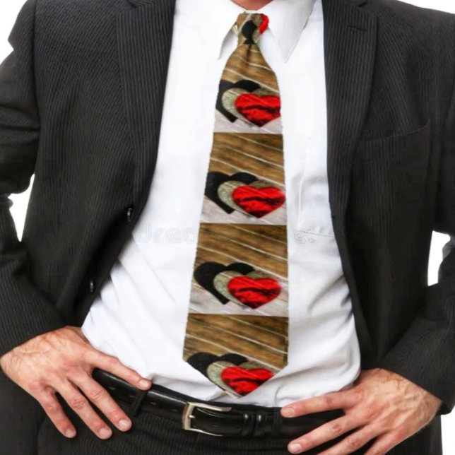 Dream Hearts A'Fallen Neck Tie Slips (This tie has a lot of Heart in its design!)