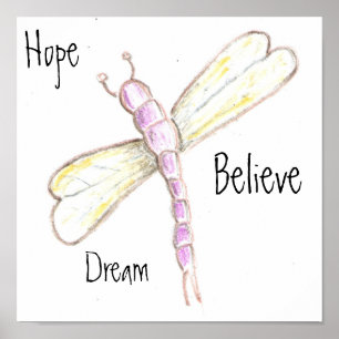 Dream Hope Tro Dragonfly Poster