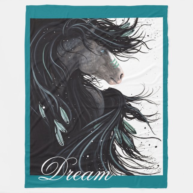 Dream Horse Anpassningsbar Blanket by Bihrle Fleecefilt (Framsidan)