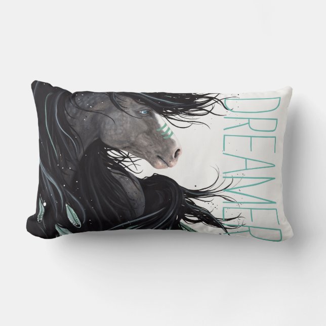 Dream Horse Big Dreamer Pillow by Bihrle Lumbarkudde (Framsida)