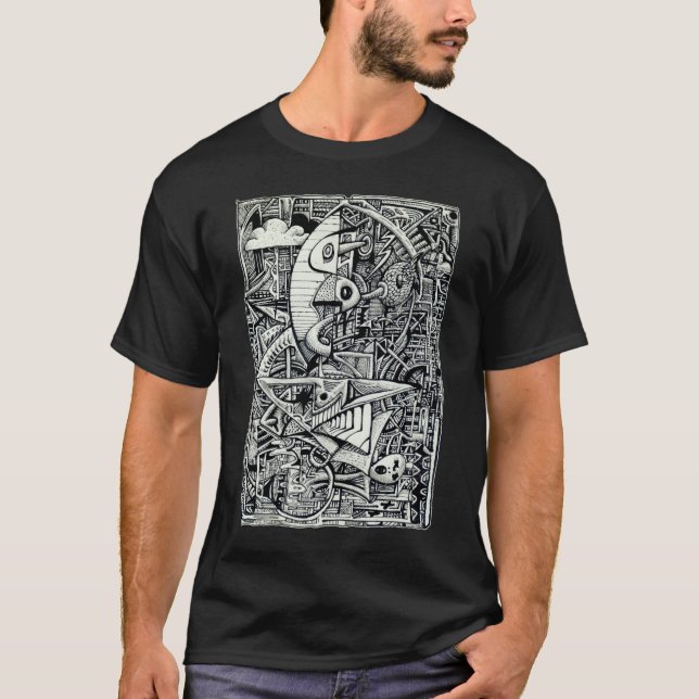 Dream House bläck teckning T Shirt (Framsida)