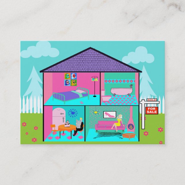 Dream House Real Gods Affärskort Visitkort (Framsida)