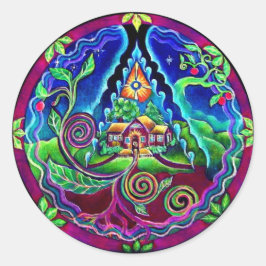 Dream House Sanctuary Mandala Sticker Runt Klistermärke