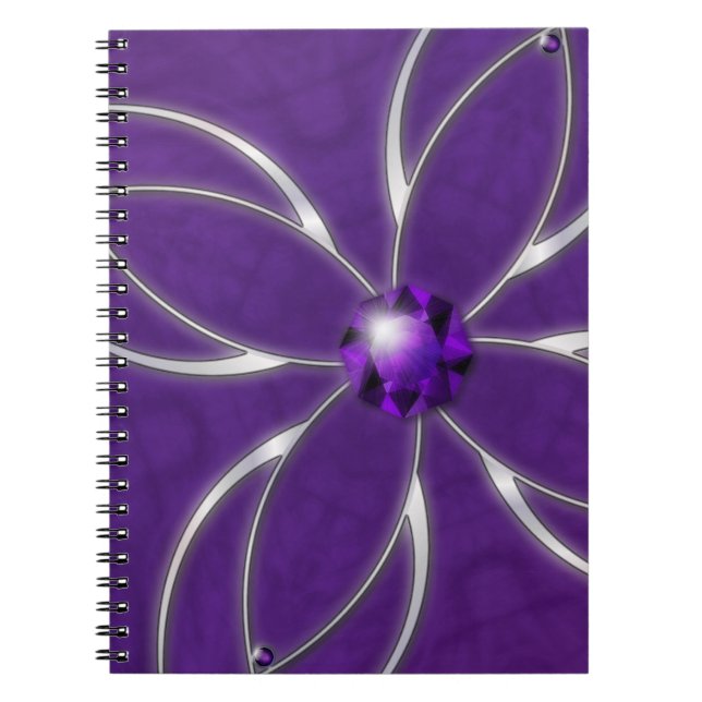 Dream i Amethyst Notebook Anteckningsbok Med Spiral (Framsidan)