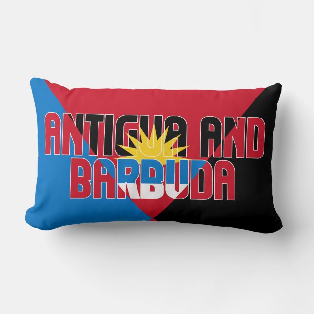 Dream i Färg med Antigua och Barbuda Lumbarkudde (Framsida)