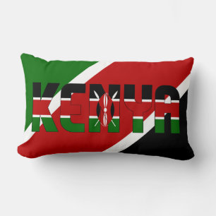 Dream i Färg med Kenya Flagga Lumbarkudde