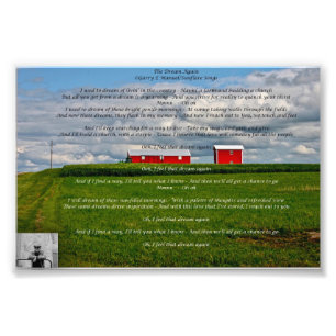 Dream igen - Lyric Photo Fototryck