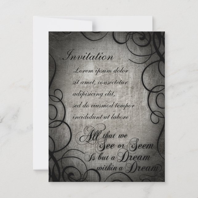 Dream inom en Dream-koordinat Inbjudningar (Framsida)