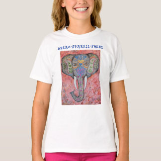 Dream inspiration Elephant Girls Ruffle Shirt T Shirt