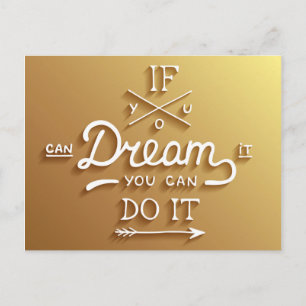 Dream Inspire Motivate Vykort