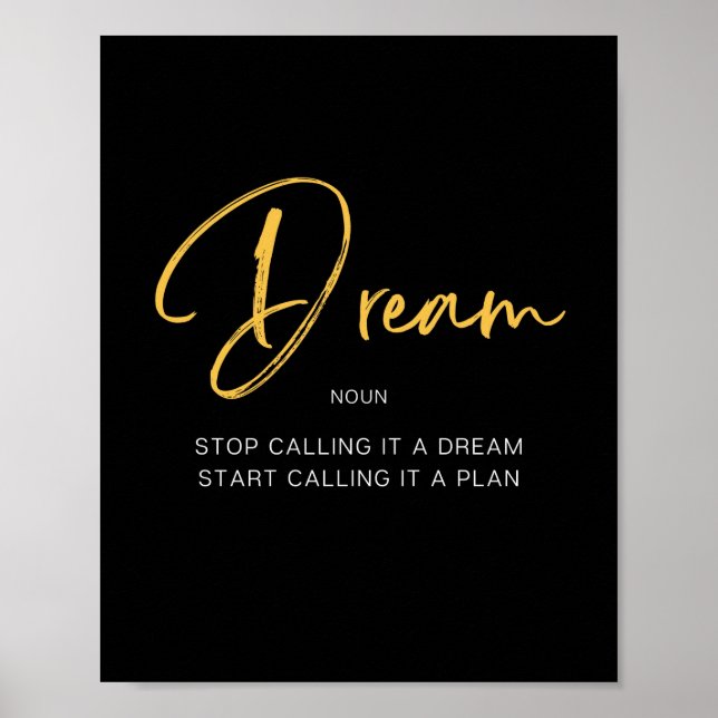 Dream Inspiring Quote Poster (Framsidan)