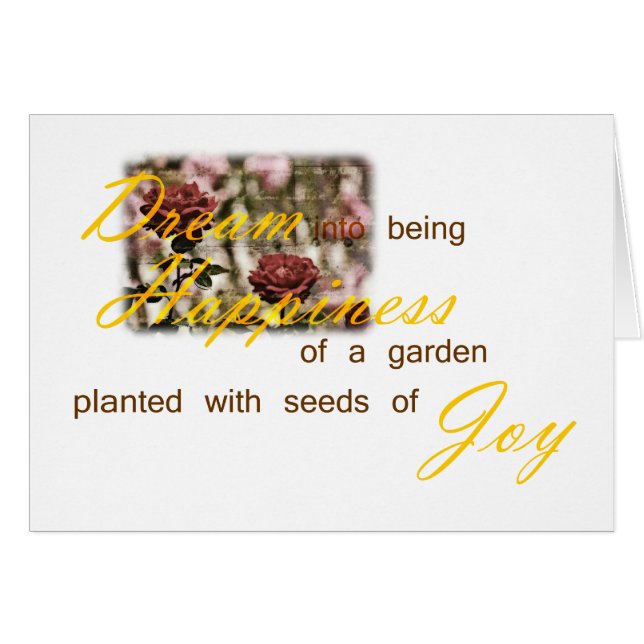 Dream Into Hälsningskort (Framsidan Horizontal)