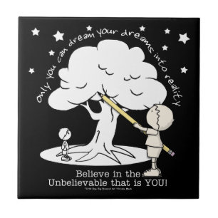 Dream Into Reality-Little Boy, Big Dreams Logotyp Kakelplatta