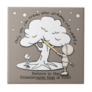 Dream Into Reality-Little Boy, Big Dreams Logotyp Kakelplatta
