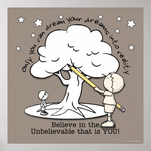 Dream Into Reality-Little Boy, Big Dreams Logotyp Poster (Framsidan)