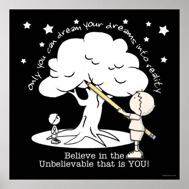 Dream Into Reality-Little Boy, Big Dreams Logotyp Poster (Framsidan)