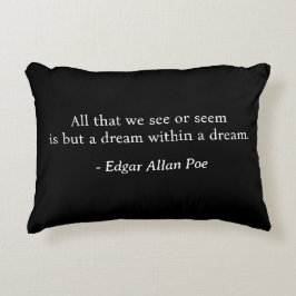 Dream inuti en Dream Edgar Allan Poe-accent Pillow Prydnadskudde