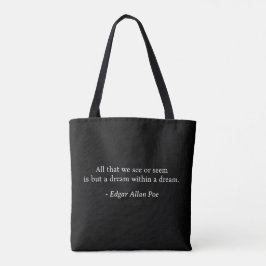Dream inuti en Dream Edgar Allan Poe Tote Bag Tygkasse