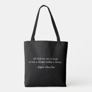 Dream inuti en Dream Edgar Allan Poe Tote Bag Tygkasse