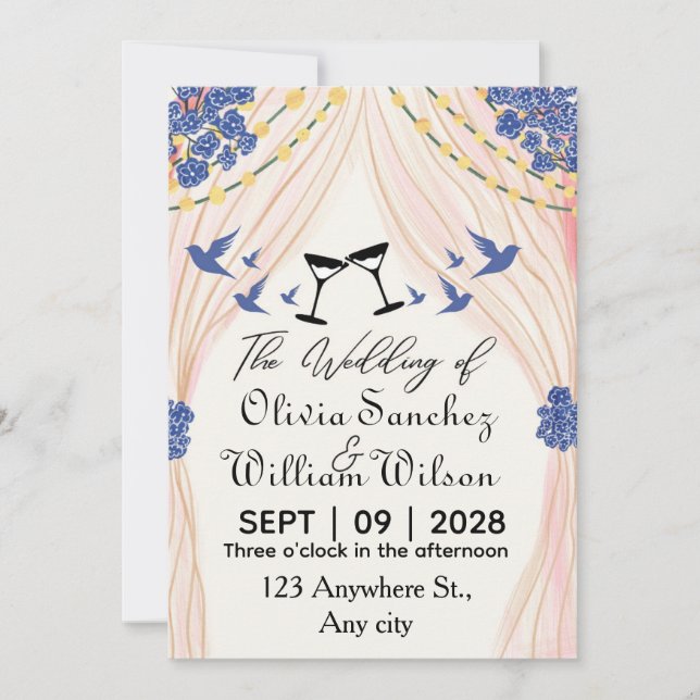 Dream invitation for a breathtaking wedding inbjudningar (Framsida)
