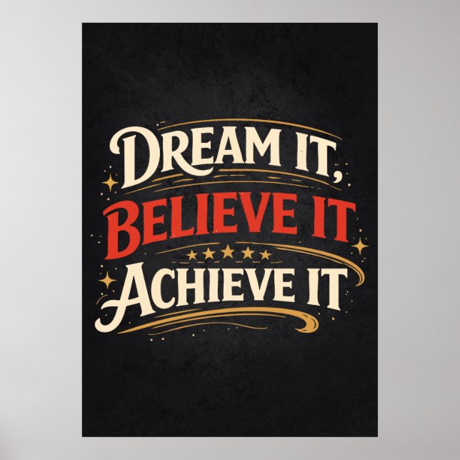 Dream It, Believe It, Achieve It - Success Poster (Framsidan)