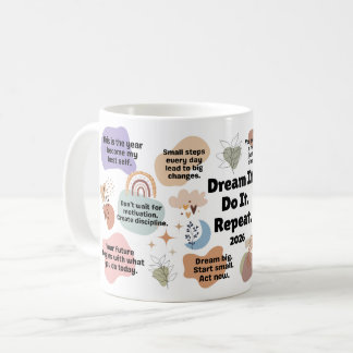 Dream It. Do It. Repeat. 2026 Motivation Quotes Kaffemugg